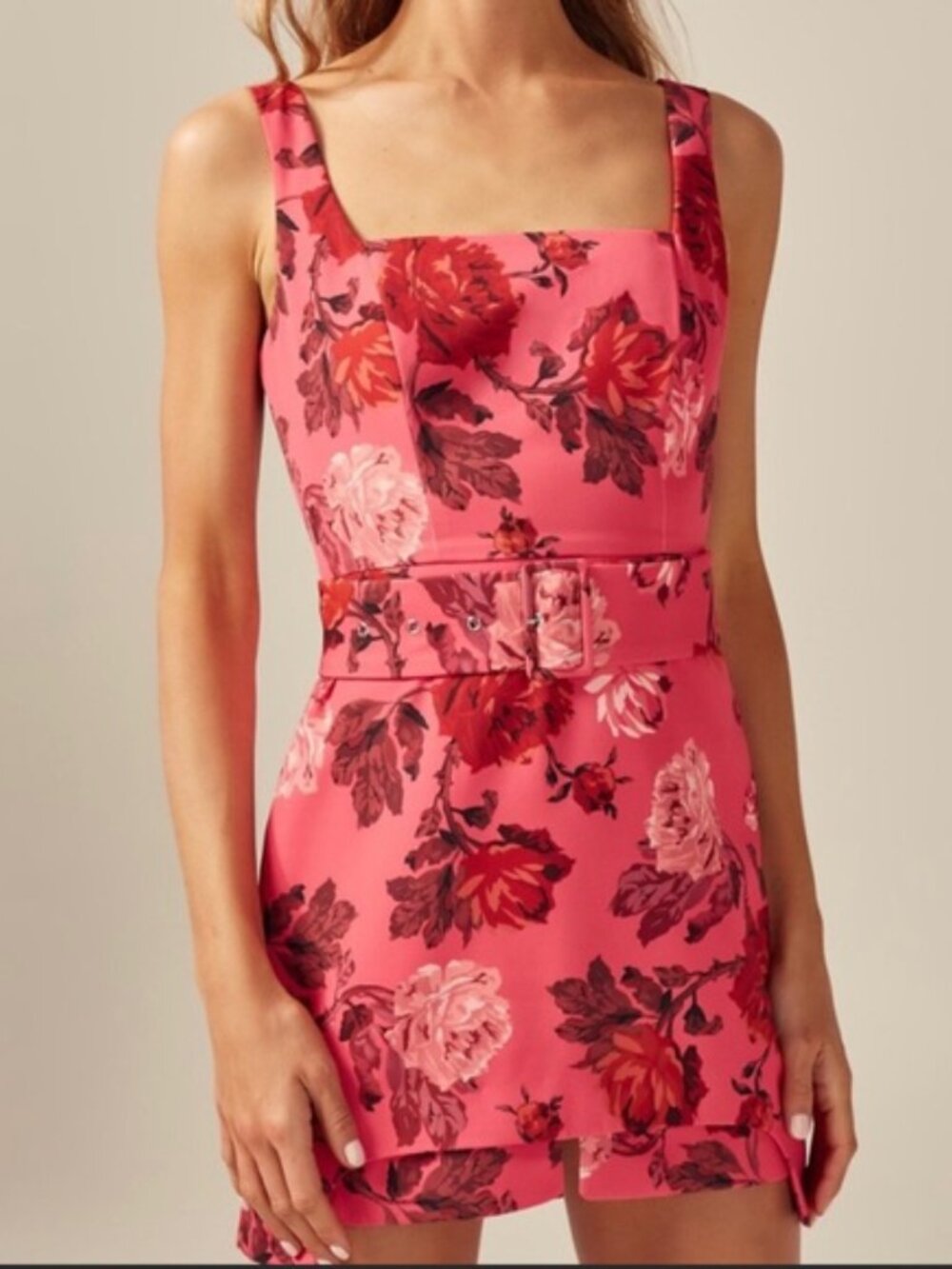C/MEO Collective Hot Pink Floral Cocktail Dress NWT